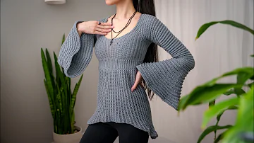 How to Crochet: Bell Sleeve Top | Pattern & Tutorial DIY