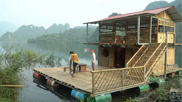 Pregnant Woman Builds a FLOATING TWO-STORY HOUSE in 120 Days | Start to Finish by @trieuthihoa
