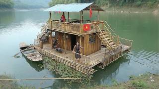 Pregnant Woman Builds a FLOATING TWO-STORY HOUSE in 120 Days | Start to Finish by @trieuthihoa