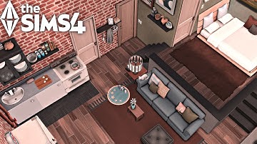 Base Game + City Living Starter Apartment | The Sims 4 | Stop Motion Speed Build | No CC