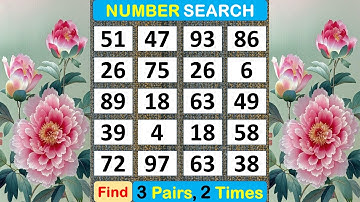 Number Search: How Healthy Is Your Brain? #braingame #memory #puzzle #quiz #mindset #match  -#358