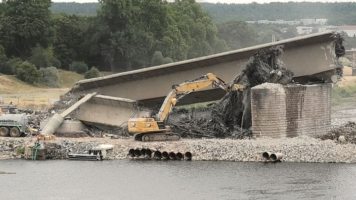 Abbrucharbeiten im Rekordtempo!  Update Carolabrücke Dresden 11.07.2025