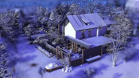 Christmas Modern House ♡❄ The Sims4 ❄♡ Relaxing Stop Motion NoCC ASMR