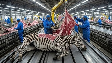 FULL PROCESS | Inside the Zebra Leather Factory –Million-Dollar Products Are Made from Zebra Skin