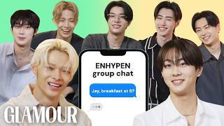 ENHYPEN Reveal What's On Their Phones | Glamour