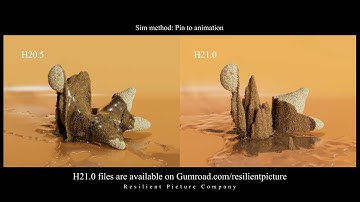 Houdini 20.5 vs 21.0 MPM Sand sims comparison - Karma XPU - Project files