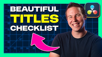 How to Make Titles that ALWAYS Look Pro - DaVinci Resolve Editing and Motion GFX Tips
