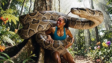 Woman Trapped by Giant Python in Jungle Rescued by Husband
