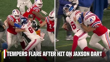 PLAYERS SEPARATED in Giants vs. Patriots after Christian Elliss