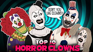 Top 10 Horror Clowns / The Evolution of Horror Clowns (ANIMATED)