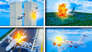 Every Passenger Plane Crash in LEGO