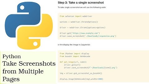 How to Take Screenshots in Python from Multiple Pages