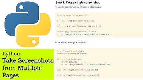 How to Take Screenshots in Python from Multiple Pages