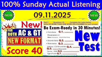 IELTS LISTENING PRACTICE TEST 2025 WITH ANSWERS | 09.11.2025
