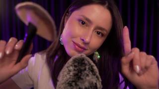 Cozy Sleep ASMR 🌧️😴 Eyes Closed Visualization, Hand Movements & Fluffy Mic