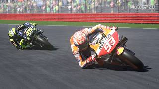 DUEL KEREN VALENTINO ROSSI VS MARC MARQUEZ MOTOGP SILVERSTONE