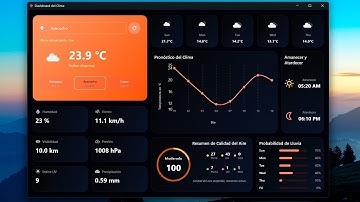 Dashboard del Clima en Python usando Flet | Datos en Vivo y Diseño Profesional
