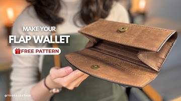 Make Your First Leather Flap Wallet with Me — Full Tutorial with FREE Pattern