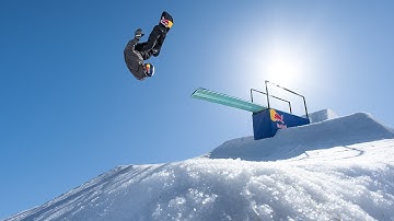 INCREDIBLE Snowboard Obstacle Course (one take trick shots)