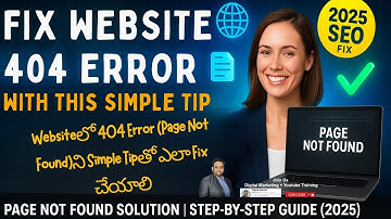 How to Fix Website 404 Error with This Simple Tip | Page Not Found Solution (2025 Guide)