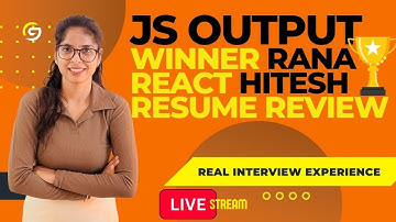 🔥 10 JS Output + React MCQ LIVE | Real Resume Review for Frontend Jobs 2025