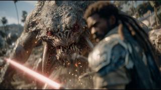 Latest action movie: ancient giant beast awakens beneath tomb, treasure hunters run for their lives
