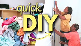 DIY Closet-Free Room Makeover Idea | Easy & Affordable!