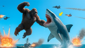 King Kong vs Megalodon | The Epic Sea Battle of Titans