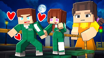 JJ and JJ`s Girl LOVE SQUID GAME Story - Maizen Minecraft Animation