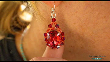 Pomegranate Punch Earrings - DIY Jewelry Making Tutorial by PotomacBeads
