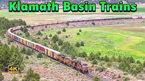 Scenic Klamath Basin Trains: Mountains, Lakes & more (4K) | June 2025