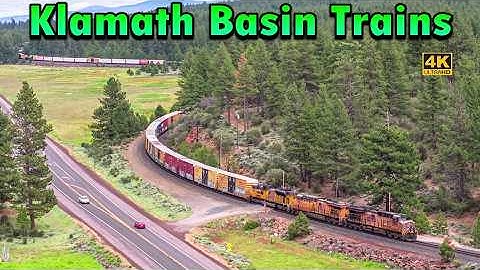 Scenic Klamath Basin Trains: Mountains, Lakes & more (4K) | June 2025