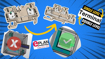 Change your terminals into double level terminals in EPLAN