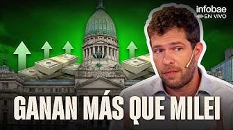 Thumbnail for MILEI GANA LA MITAD QUE UN SENADOR: La polémica por los sueldos del Gabinete