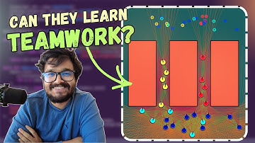 AI learns to navigate obstacle courses as a team! (Multi Agent RL)