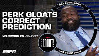 Kendrick Perkins gloats after correctly predicting the Warriors to beat the Celtics | NBA Countdown