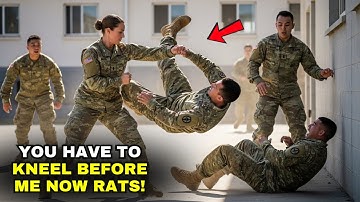 Soldiers Tried To Corner A Female Soldier, Unaware Of Her True Skills