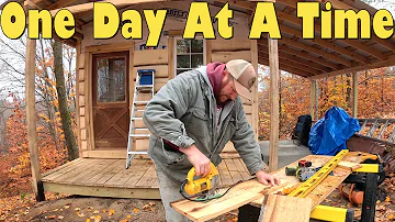 Building Character: Adding More Live  Rustic Edge Siding to Our Off Grid  Mini Cabin