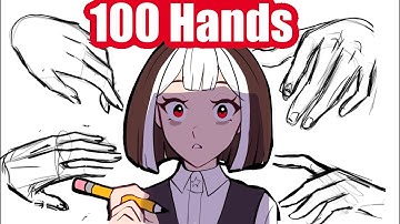 Drawing 100 Hands in ONE Day!!