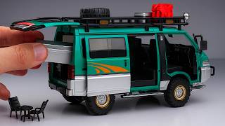Unboxing of MPV Camper Minivan Diecast Model - American MPV