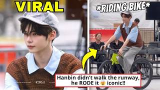 Hanbin ZB1 Goes Viral for Riding a Bike on the Runway Miss Gee Collection fashion show