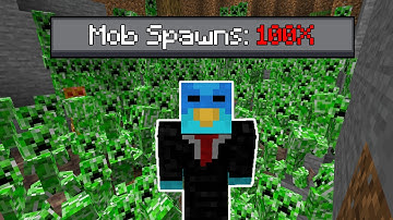 Minecraft… but Mobs Spawn 100x MORE