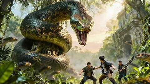 【2025 Newest Movies】Python attack! Expedition team is swarmed by snakes, fighting for their lives! 🐍