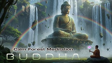 Forest - Calm Buddha Meditation - Ethereal Waterfall Ambient Music
