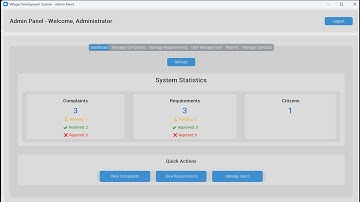 Smart Village Management System | Python CustomTkinter and SQLite Project