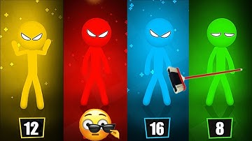 Stickman Party - Tournament Mode 1 2 3 4 Players Random - New MiniGames Gameplay