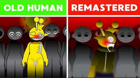 Incredibox Sprunki Wenda Treatment Human Remastered VS Old Human!