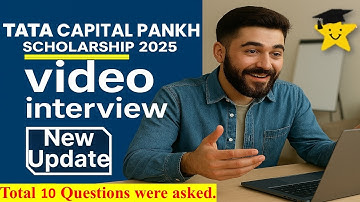 TATA Capital Pankh Scholarship 2025 Video Interview Completed 💻 on Buddy4Study Video Interaction App
