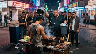 Bully kill poor guy with bottle but unleash his true power,one punch boom them!