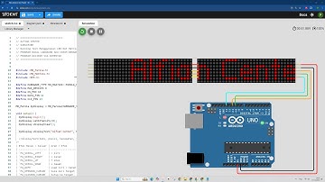 Teks Berjalan / Running Text menggunakan LED DOT MATRIX #wokwi #arduino #project #runningtext